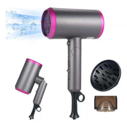 SAIDESI Hair Dryers with Diffuser Blow Dryer Foldable Ionic Hairdryer for Women, 1800W, 19000rpm