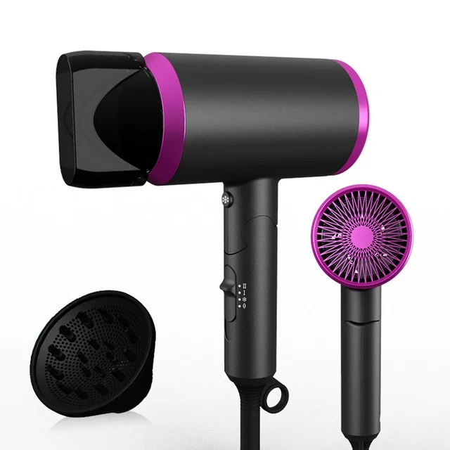 SAIDESI Hair Dryers Portable Blow Dryer 1800W Foldable Ionic Hairdryer